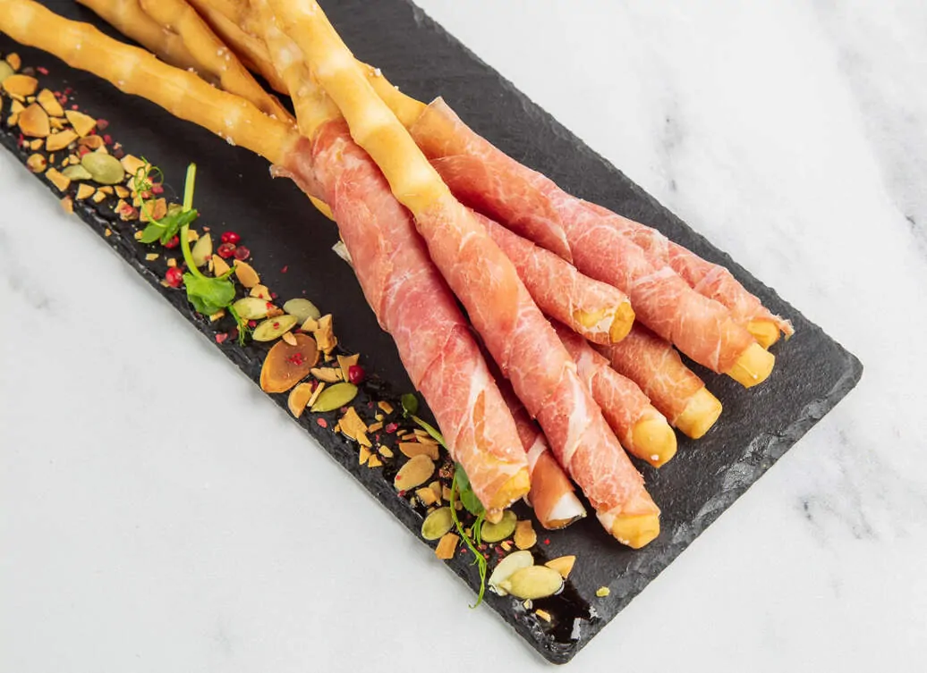 tapas de Jamón Curado con Grissini (10 uds)