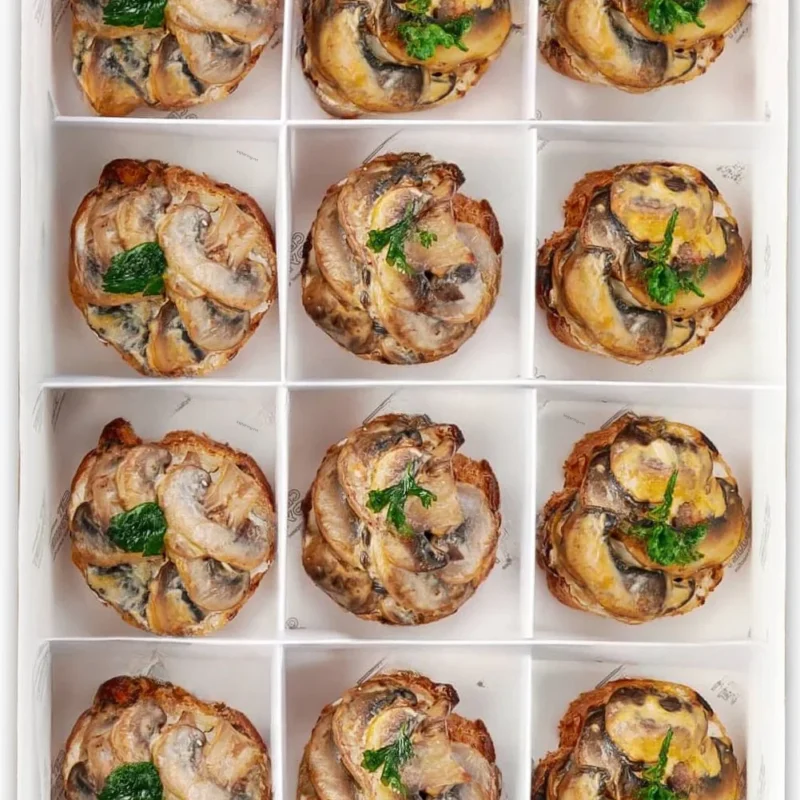 Bruschettas Champiñones y Mousse (12 uds)