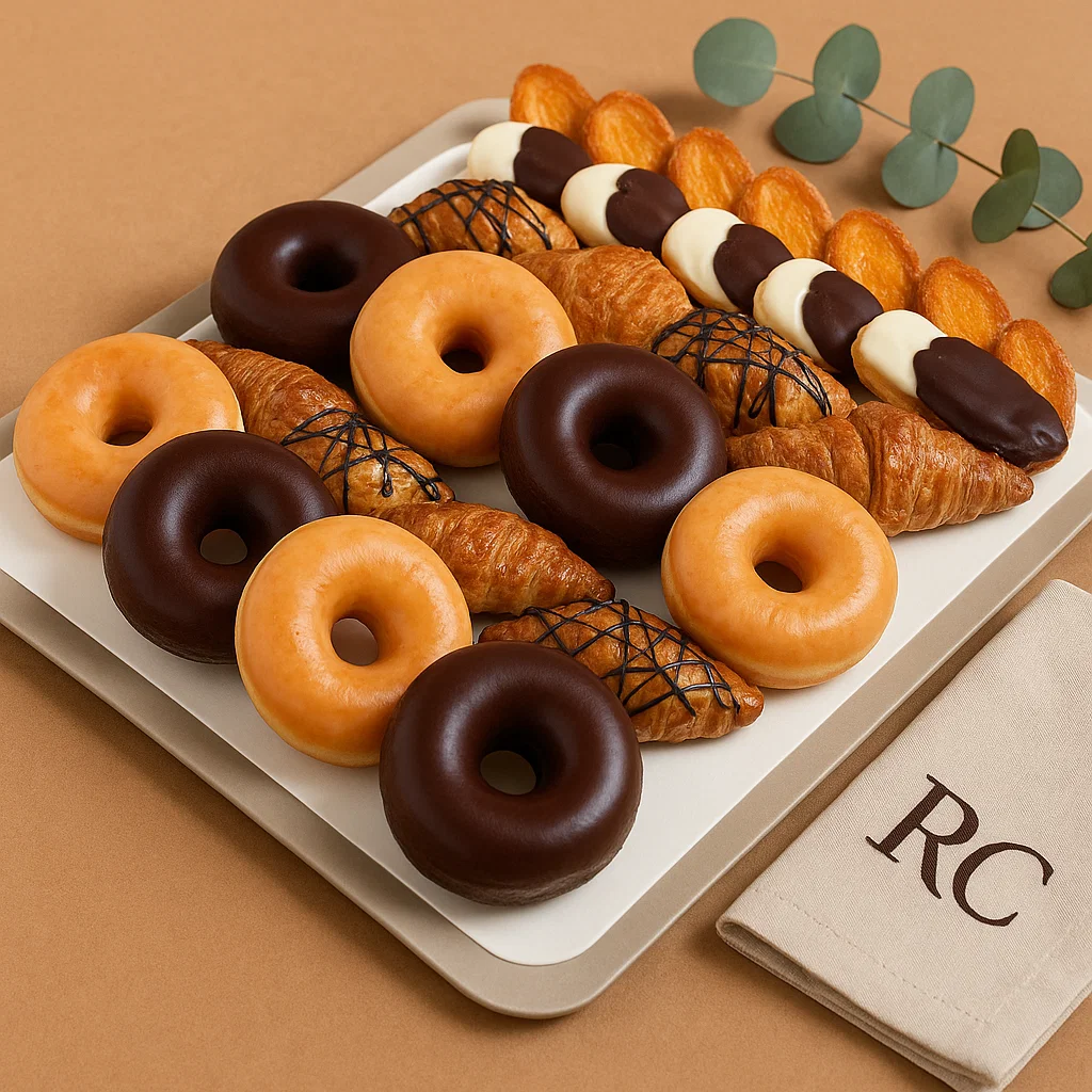 Bandeja de mini bollería blanco y negro (24 uds)