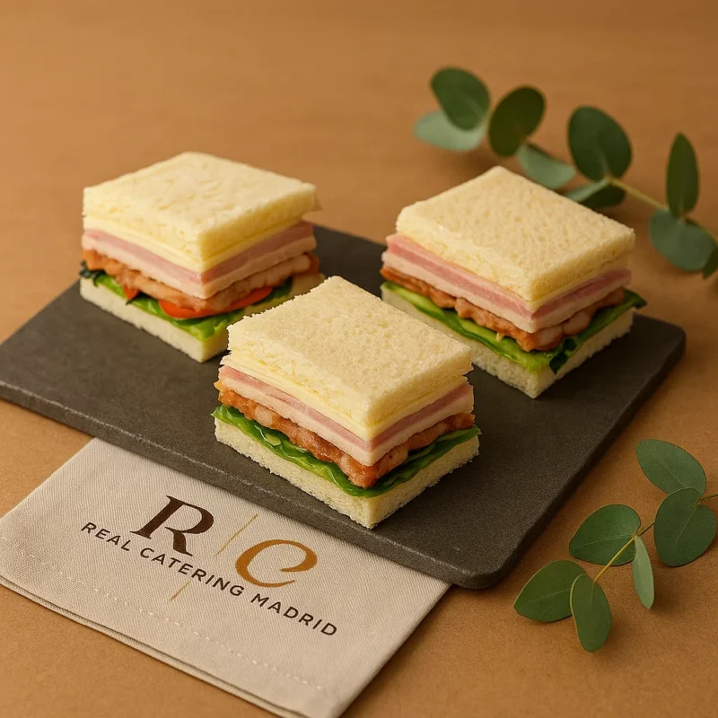 Mini Sándwich Vegetal de Jamón y Queso — pieza (mínimo 4 uds)