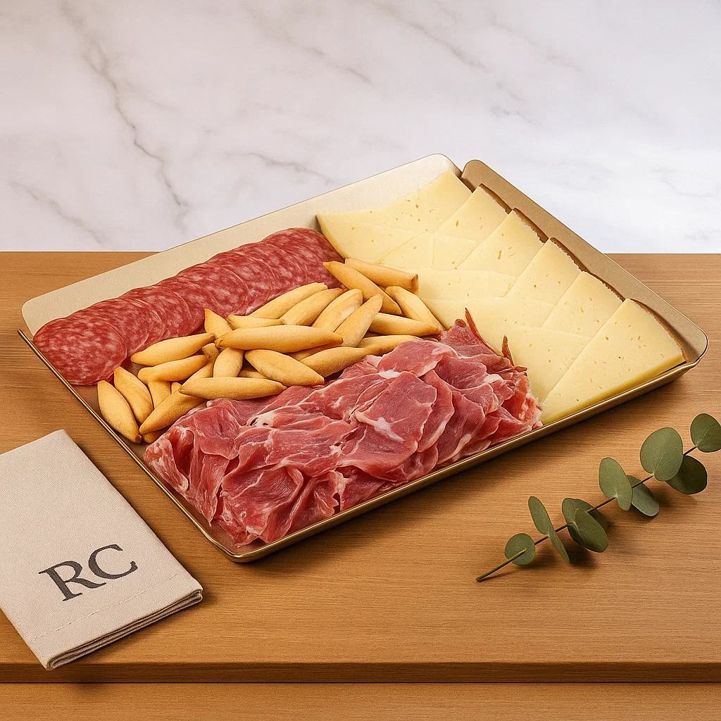 Bandeja Aperitivo Payés — jamón, embutido, queso y picos